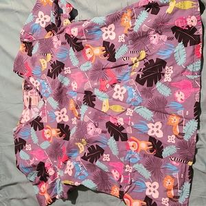 Scrub Star Jungle Print Scrub Top